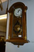 Wood Cased Quartz Wall Clock with Westminster Chime