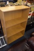 Open Fronted Bookcase in light Oak Finish