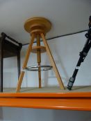 Adjustable Height Beech Barstool