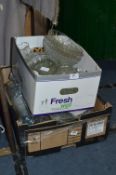 Two Boxes of Glassware Including Pyrex Ovenware