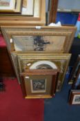Five Decorative Gilt Framed Prints
