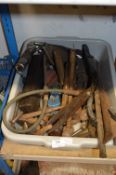 Box Containing Assorted Levers, Flexible Drives, Grease Guns, etc.