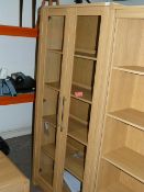 *Glazed Display Cabinet in LIght Oak Finish