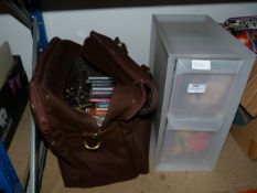 Holdall and Drawers Containing a Large CD Collection