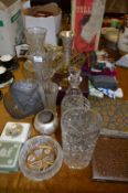 Glassware; Vases, Jugs, Sundae Set, Trinket Dishes, etc.