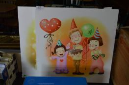 Pair of Nursery Room Prints on Canvas