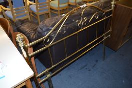Brass Effect Double Headboard