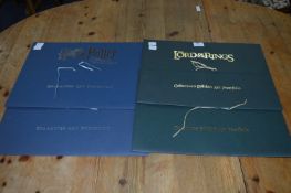 Four Collectors Edition Art Portfolios Each Containing Nine Prints;Lord of the Rings and Harry