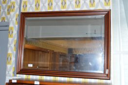 Mahogany Framed Bevelled Edge Wall Mirror