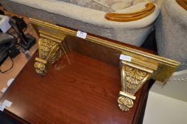 Gilt Painted Bracket Wall Shelf