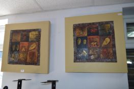 Pair of Paintings on Canvas 