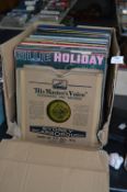 Box Containing LP Records and 78s