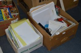 Two Boxes of Office Stationery; Envelopes, Marker Pens, Printing Paper, etc.
