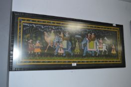 Framed Painting on Silk 