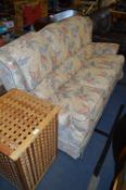 Floral Patterned Three Seat Sofa