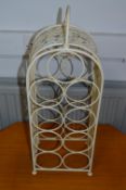 Metal Nine Bottle Wine Rack