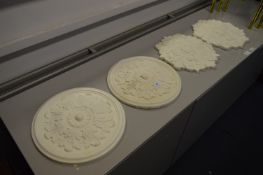 Three Decorative Plaster Ceiling Roses