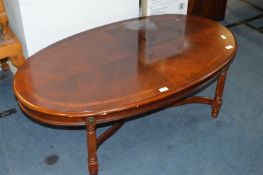 Mahogany Oval Topped Coffee Table