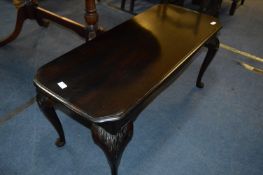 Dark Walnut Coffee Table on Cabriole Legs