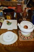 Wastebin, Comport, Dinner Plates, Trinket Box, Table Lamp, etc.