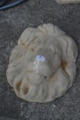 Reconstituted Limestone Lion Wall Mask