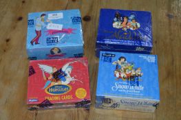Four Disney Collectors Trading Cards; Hercules, Aladdin, Snow White and Cinderella