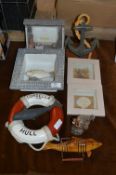 Seaside Ornaments; Anchor, Lifebuoy, Shells, etc.