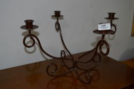 Wrought Metal Four Branch Candelabra