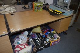 Light Oak Single Pedestal Desk