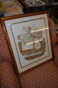Framed Needlework Tapestry 