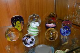 Collection of Ten Glass Paperweights