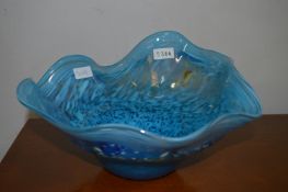 Blue Art Glass Bowl