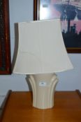 Pottery Table Lamp and Shade