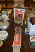 Tilley Paraffin Lamp and a Brass Oil Lamp