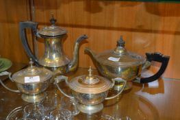 Silver Plated Four Piece Tea Set