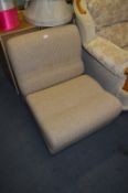 Light Brown Striped Single Bed Chair