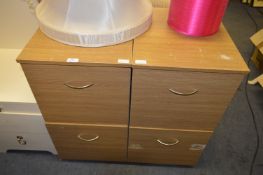 Pair of Light Oak Effect Two Drawer Filing Cabinets