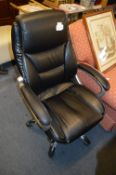 *Black Leather Executive Chair