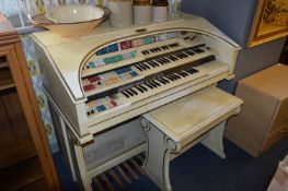 Wurlitzer Triple Keyboard Organ and Stool