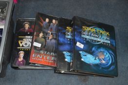 Four Albums of Collectors Trading Cards: Star Trek Deep Space Nine, Enterprise and Voyager