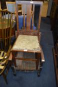 Oak Framed Armchair and Oak Dining Chair
