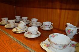 Tuscan Floral Decorated Tea Set
