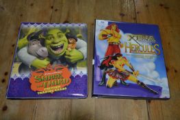 Two Albums of Collectors Trading Cards; Hercules and Shrek the Third