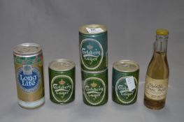 1980's Cans of Carlsberg Long Life & Bottle of Tonic Water