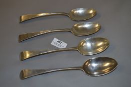 Set of 4 Georgian Tablespoons Chester 1794 - 273 Grams