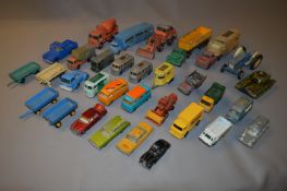 Tray containing 33 Assorted Dinky, Corgi & Lesney Diecast Vehicles