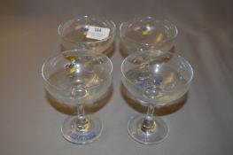 4 Babycham Glasses