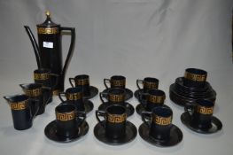 Portmeirion Black & Gilt Coffee Service