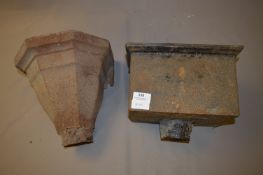 2 Cast Iron Drainage Hoppers