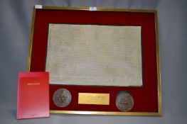 Framed Facsimile Magna Carta with Book